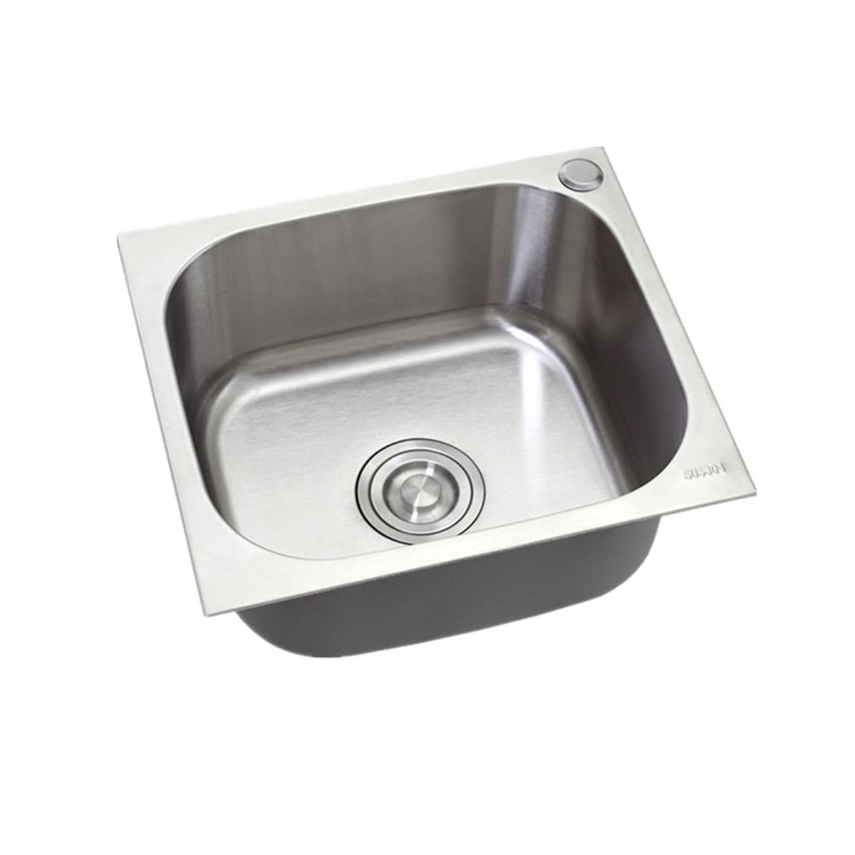 Évier de cuisine en acier inoxydable 304 rectangulaire avec grand bol de 190 mm