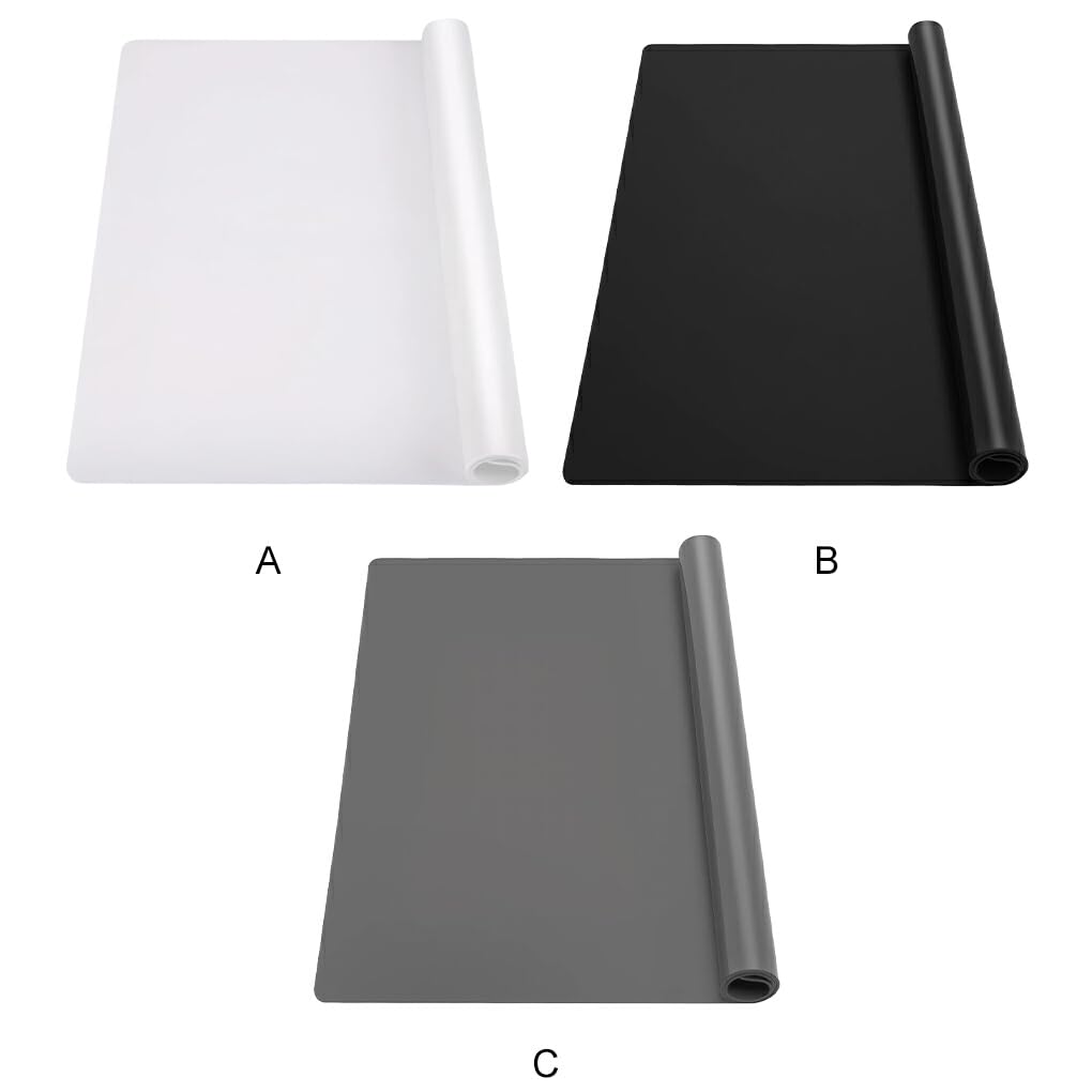 VUIUYOIES Tapis de Plat à Manger Tapis en Silicone Extra Large et épais pour napperon de Table Tapis en Silicone napperon de Table de Nombreuses utilisations, Noir