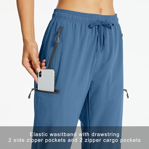 Libin Women's Capri Pants Lightweight Quick Dry Cargo Hiking Capris Travel Casual Outdoor Zipper Pockets3