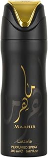 Lattafa Maahir Perfumed Deodorant Spray, 6.6 Ounce (Unisex)