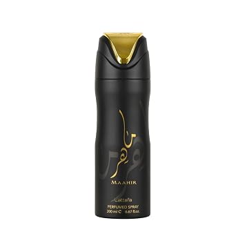 Lattafa Maahir Perfumed Deodorant Spray, 6.6 Ounce Unisex