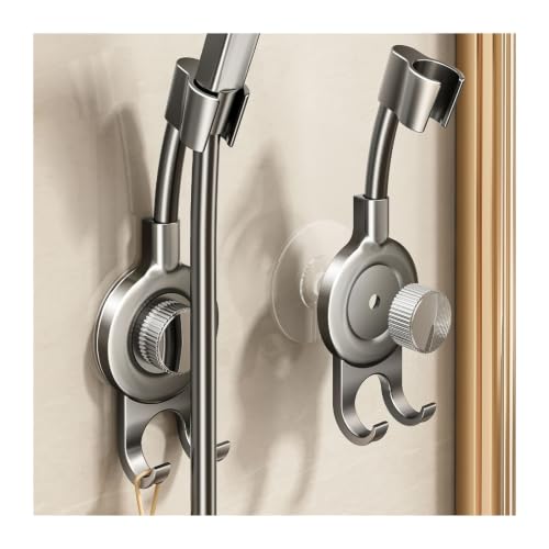 Soporte de ducha con ventosa orientable sin perforación para regular altura 3