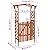 vidaXL Solid Firwood Pergola with Gate Home Lawn Backyard Outdoor Garden Patio Terrace Balcony Wooden Entryway Flower Planter Arbor Arch