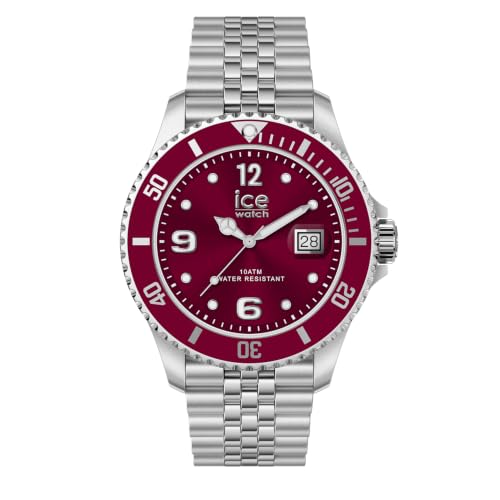 ICE steel - Burgundy silver - 5 links - 34mm - 3H