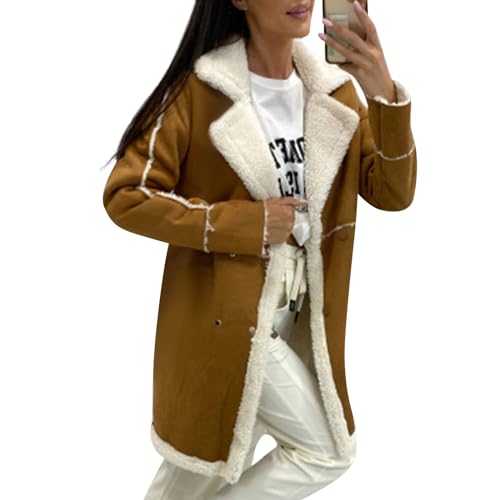 Blouson teddy doux douillet manteaux long femme hiver au design raffiné et finitions soignées