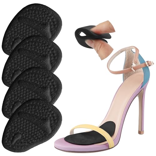 Image of SIIHEA Metatarsal Pads Ball of Foot Cushions, Heel Inserts for Women, Foot Pain High Heel Comfort Shoe Filler, Heel Pads Grips for Shoe Too Big, Loose Shoes, Blisters (2PairsBlack)