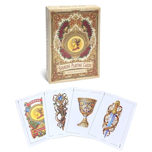 CDBXRA Spanish Cards Deck Spanish Playing Cards Plastic
