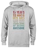 Photo Gallery 15 years 180 months being awesome felpa con cappuccio grigia unisex pullover senza genere Photo Gallery 15 years 180 months being awesome felpa con cappuccio grigia unisex pullover senza genere