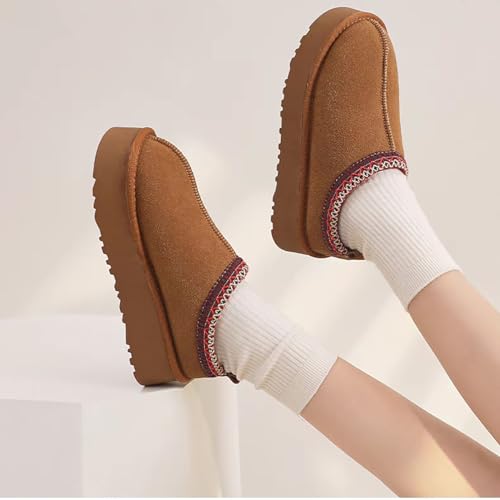 Women's Slippers Indoor & Outdoor Plush Lined Sneakers, Mini Slippers With Non-Slip Suede Ankle Boots4