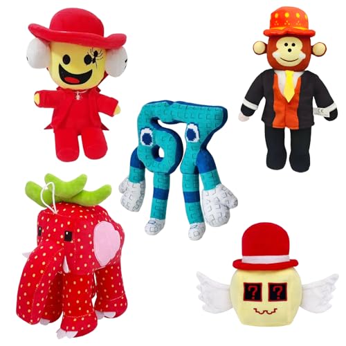 5pc Brainrot Plush Set, 10in Dolls Collectible Home Decor for Hobby Fans