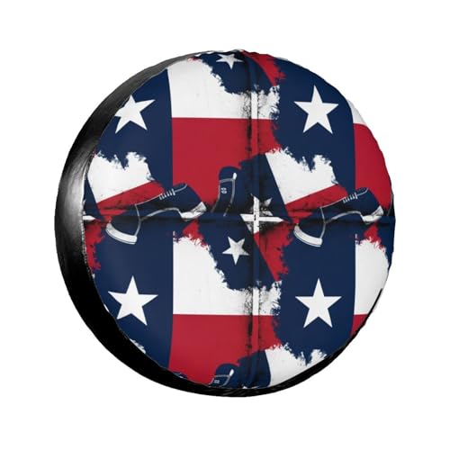 All-Weather Texas State Flag Tire Cover 14-17 Inch