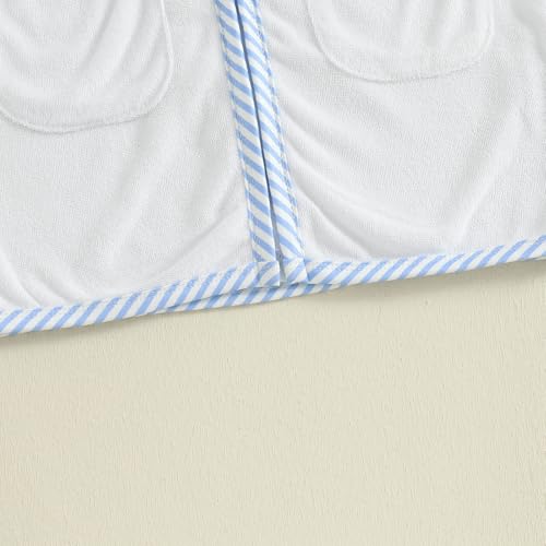 Image of Girls Boys Terry Cloth Swim Cover Up Zip Up Hooded Bathing Suit Coverup Wraps Kids Pool Beach Robe Cover-Up Kimono