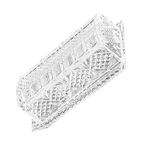 Hemoton Glass Butter Dish with Lid 2-Piece Design Butter Keeper Covers Crystal Covered Butter Dish Butter Container Dishwasher Safe Food Cake Dessert Fruit