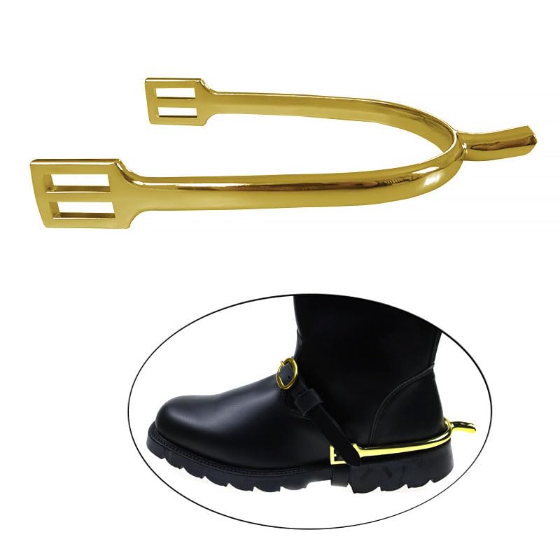 Éperons d'équitation de qualité supérieure en forme de U moulage de précision design lisse - 4