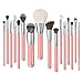 Makeup Brushes Set 16 pcs, Premium Natural Hair Blending, Blush Powder Makeup, Pink Makeup Brush Set, Deluxe Brush Set