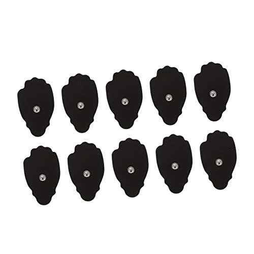 ERINGOGO 10 Piezas Parche De Masaje Diez Almohadillas Unitarias Almohadillas Profesionales Reemplazo De Almohadillas Almohadilla De Electrodo Almohadillas Autoadhesivas Paño Negro