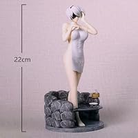 Zhongkaihua Anime-Actionfigur Nr. 2 Typ B 2B Figur stehend 22 cm PVC-Modell 2B Yorkha/2Bautomata Actionfiguren Modell Statue Desktop-Dekorationen Sammlerstücke Geschenke – Ansicht 5