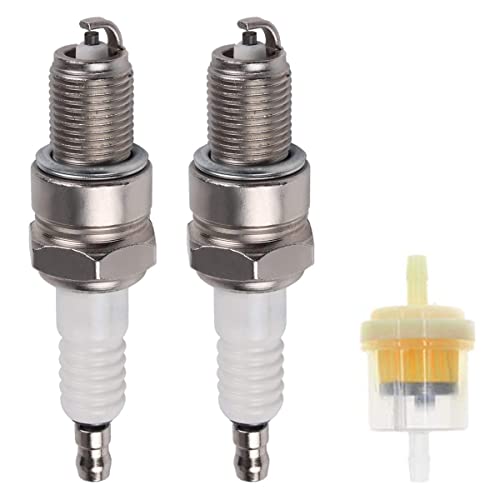 ZAMDOE Bujías para Honda GX120 GX160 GX200 GX240 GX270 GX340 GX390 GCV520 GCV530 GX610 Motores Cortacésped Tractor Rototiller, con Filtro de Combustible