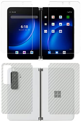 ClearView [4���g (���2����+�w��2����) ] Surface Duo 2 �p �t���ی�t�B���� �h�w��(�N���A)�^�C�v+�J�[�{���� �w�ʕی�t�B���� ���{��