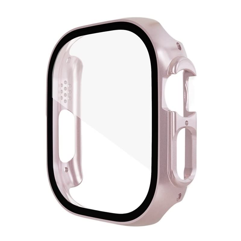 Accessoires iwatch Series Ultra 49 mm protection écran coque or rose rigide en verre PC