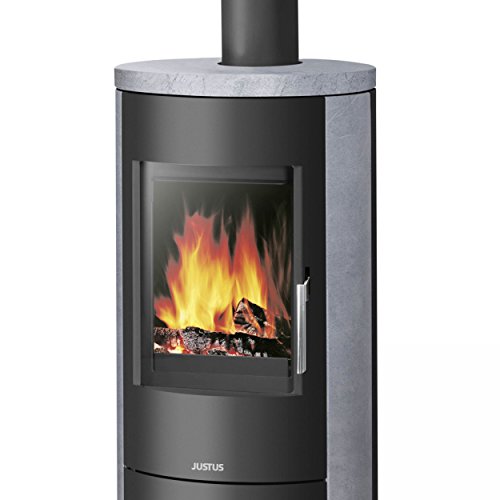 JUSTUS Austin Kaminofen 7 kW für Scheitholz und Kohlebriketts Speckstein-Schwarz - 2