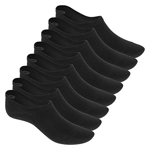 Footstar 8 Pares Calcetines Cortos Invisibles - Negro 35-38 Cover