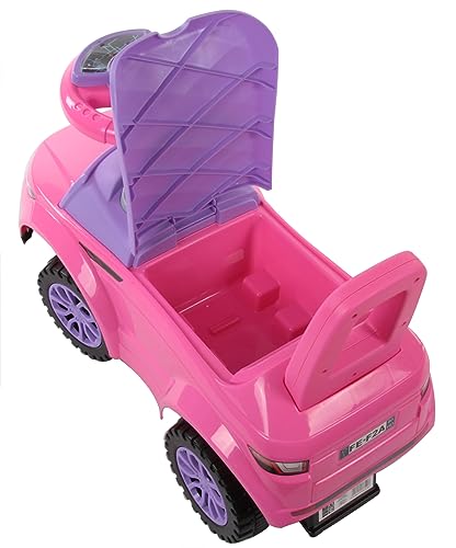 Rutschauto ab 1 Jahr, Kinderauto ab 12 Monaten, Baby Auto, Lauflernhilfe mit Hupe und Motorengeräuschen (Rosa) – Bild 6