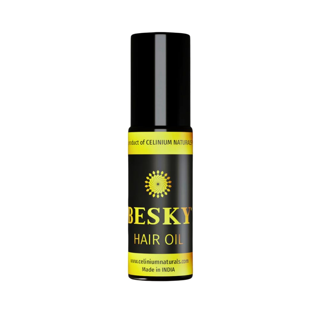 BESKY Hair Oil | Hair Fall Control & Conditioning Oil for Men & Women | Premium Non-sticky Oil Enriched with Bringharaj, Rosemary and Fractionated Coconut Oil | Works from Day 1 | 100 ml