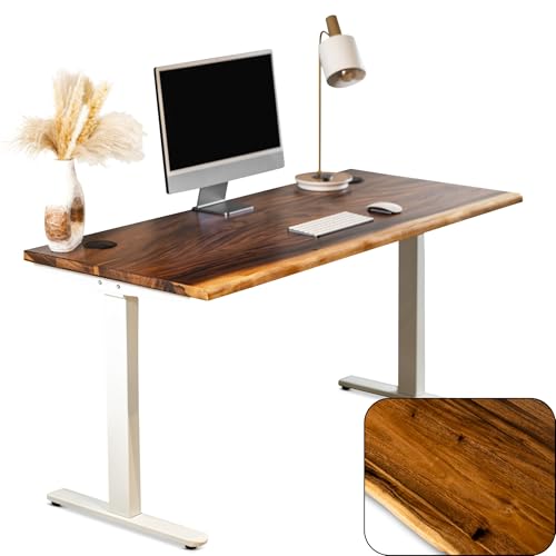 Walnut Solid Wood Standing Desk, Adjustable, 60x27