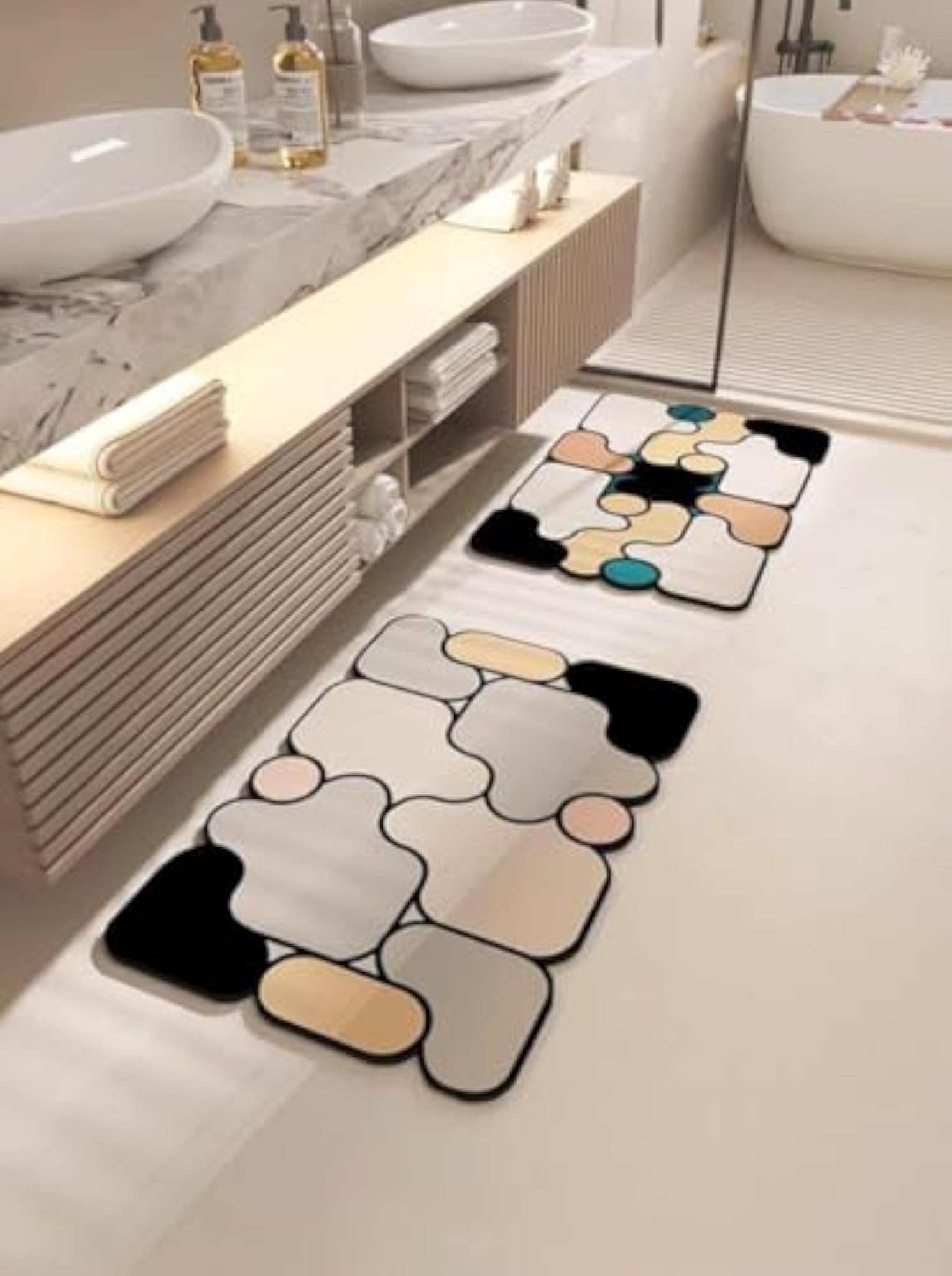 Super Absorbent 3D Puzzle Bath Mat