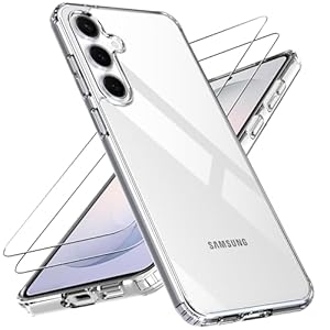 Hoesje voor Samsung Galaxy S26 Transparant, Samsung Galaxy S26 Hoesje met [2 stuks] Schermbeschermers, Schokbestendige TPU Harde Achterkant van Polycarbonaat Telefoonhoesje Slim Fit