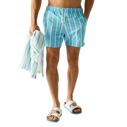 Pantalones cortos de natación para hombre Regatta Loras shorts de baño con rayas marineras