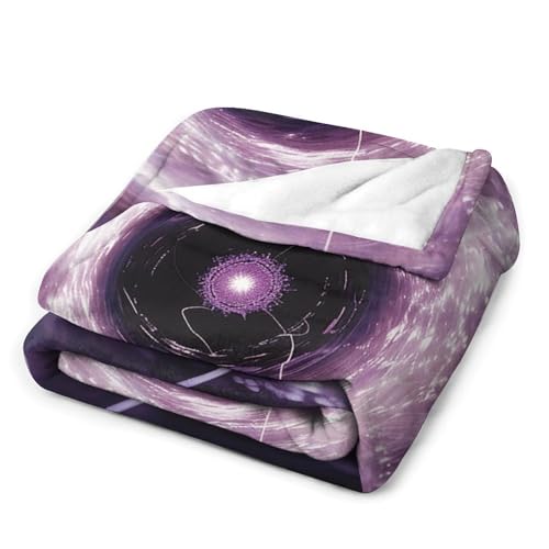 Couverture flanelle douce et pelucheuse violette 152 x 203 cm - 7