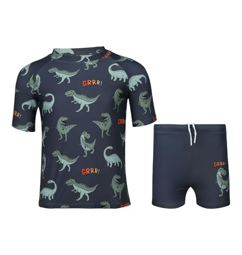 A2Z 4 Kids Boys Swimming Costume Two Piece - SW Set 871 Dinosaur 2-3
