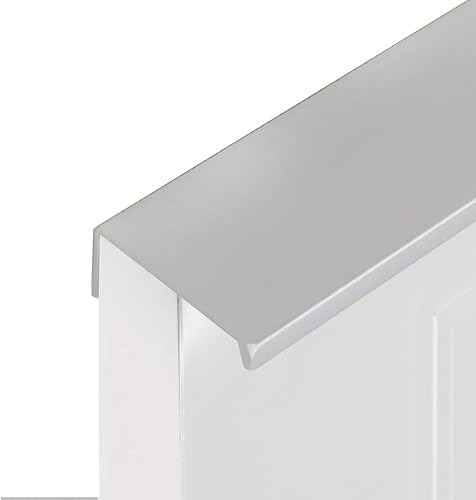 Miniatura 4 de LC LICTOP - Jaladera de lengüeta con borde para el dedo de estilo moderno, abridores de puertas, jaladeras de cajón, aluminio mate (6 piezas)