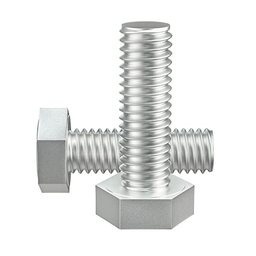 Image of 1 /2-13 x 1-1 /4 inch (1 to 7 inch Optional) Hex Head Screw Bolt, Stainless Steel 18-8(304), Fully Threaded,10pcs