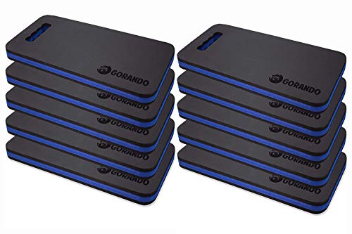 GORANDO® Premium Kniekissen 10er Set |blau| Kniebrett | Knieunterlage - Ideal für die Arbeit in Werkstatt, Haus, Garten | Knieschoner, Knie-Matte, Sitz-Unterlage Cover