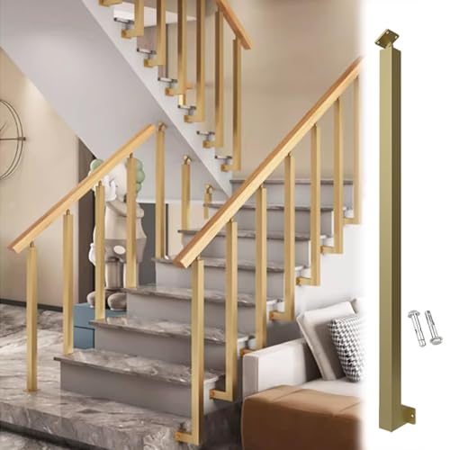 Verstellbarer Geländerpfosten aus Stahl, 70 cm - 120 cm Höhe, perfekt für Veranda, Treppen, Villen,â€¦ – Miniatur