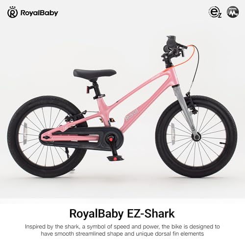 RoyalBaby EZ-Shark Ultra-Light 16 Inch Kids Bike Beginners Learning Bicycle Lightweight Alloy Boys Girls Ages 4+ Years, Pink by RoyalBaby - Image 2