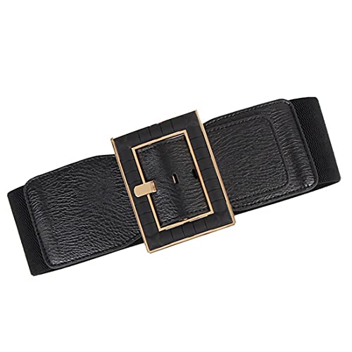 Women's PU Leather Wide Waist Belt Elastic Stretch Cinch Belts4