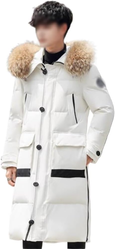 VIDI College Students Down Jacket Male Long Over The Knee Winter Coat Pie To Overcome