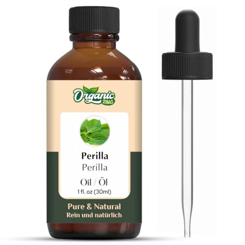 Organic Zing Huile de porteur pure et naturelle de Perilla (Perilla frutescens) pour arôme, diffuseur et soin de la peau - 30 ml