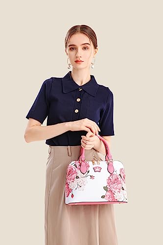 Cute Floral Purses for Women Small Crossbody Bags Zip Satchel Bag Trendy Womens Tote Handbags Shoulder Bag2