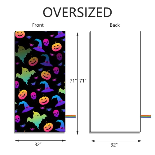 Hufuaoey Halloween Beach Towels Sand Free Microfiber Adults Beach Towels Halloween Quick Dry Bath Towels Extra Large 30X70 #TOP1