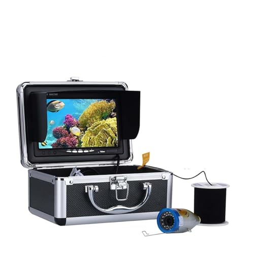 Buscador de Peces Cámara de Pesca submarina 7 Pulgadas 1000tvl Kit de cámara de Video de Pesca submarina 30 PCS LED Lámpara infrarroja Luces Video Buscador de Peces Sondas de Profundidad para Pesca (