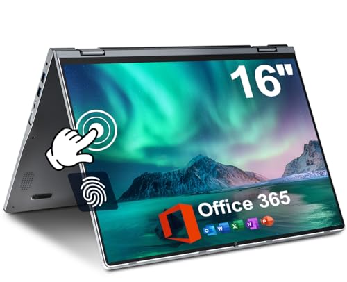 jumper 16 inch 2 in 1 Laptop, Convertible Laptop Computer with FHD 360 Degree Touchscreen, 640GB...