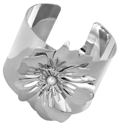 Bangle ouvert Gilles flower de style manchette pour accessoiriser vos tenues au quotidien