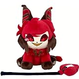 BirthZan Peluche Hazbiin Hotel (30cm), Hazbiin Hotel Alastor, Alastor Toys, Peluche Hazzbin, Peluche Anime, Adecuado como Regalo para Fans, niños, Adultos, etc. (Rojo)