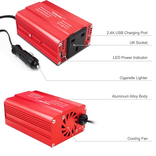Yinleader-Power-Inverter-200W-12V-to-240V-UK-Socket-Dual-USB-DC-TO-AC-Converter-Car-Cigarette-Adapter