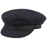 gorra marinera de Lana con visera y cerrado por atrás